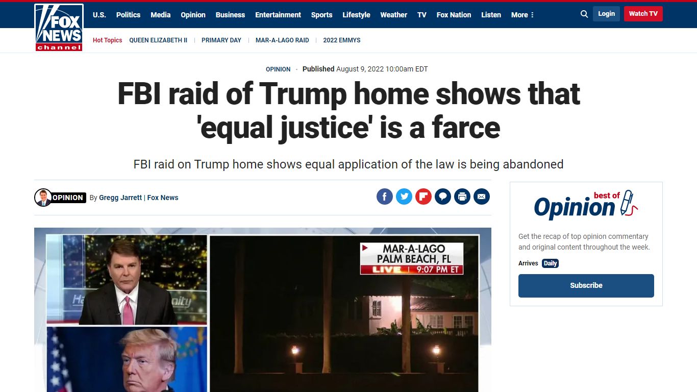 FBI raid of Trump home shows that 'equal justice' is a farce